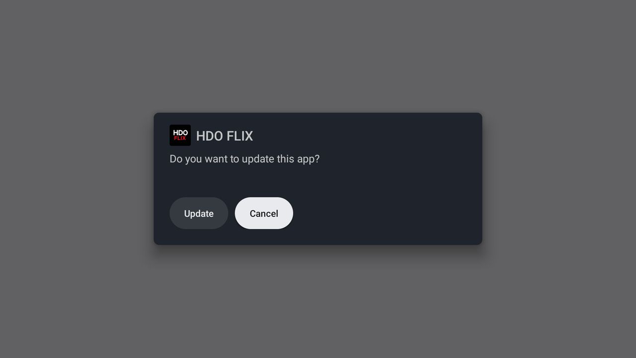 Android install confirmation for HDO FLIX